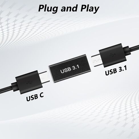 USB 3.0 Female to Female Adapter 2 Pack and USB-A to USB-C Adapter 3 Pack 10Gbps USB 3.1 Bi-Directional USB Extension Connector for Data Sync and Fast Charging in Saudi Arabia