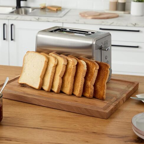 BLACK+DECKER Rapid Toast 2-Slice Digital Toaster, 7 Shades, Stainless Steel in Saudi Arabia