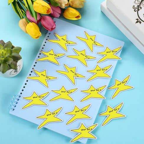 Watersay 200 Pcs Your Did It Star Meme Sticker Bulk Funny Gold Star Decal in Saudi Arabia