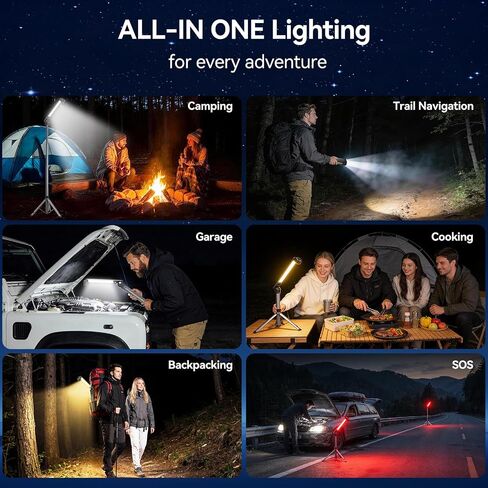Telescopic Camping Light, 2000LM Rechargeable Camping Lantern Ultra Bright in Saudi Arabia