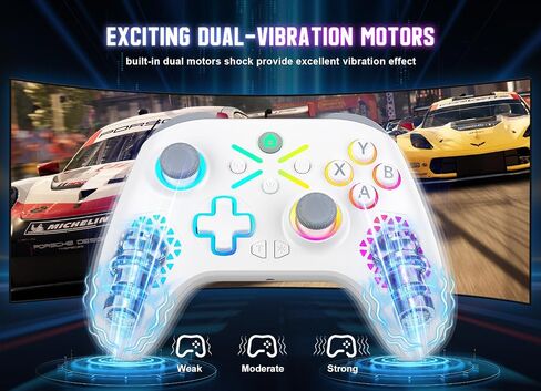 Nonbliep RGB Wireless for Xbox Controller, Compatible with Xbox Series X|S, Xbox One & Windows 10/11, Gaming Controller with Hall Trigger, Turbo, Macro, 3.5mm Audio Jack, Dual Vibration White in Saudi Arabia