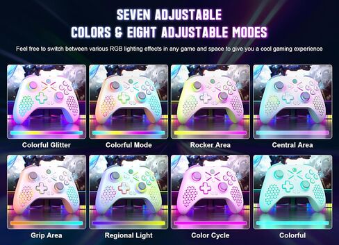 Nonbliep RGB Wireless for Xbox Controller, Compatible with Xbox Series X|S, Xbox One & Windows 10/11, Gaming Controller with Hall Trigger, Turbo, Macro, 3.5mm Audio Jack, Dual Vibration White in Saudi Arabia