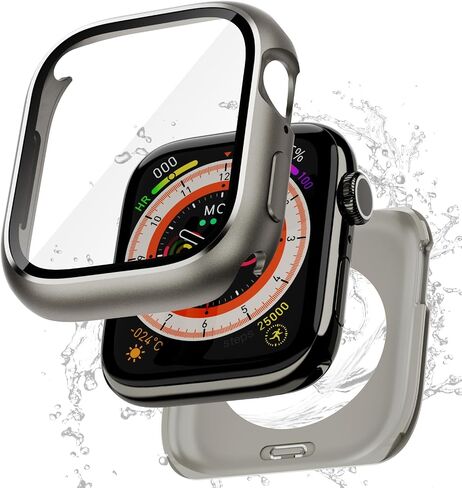 Metal Waterproof Case Compatible for Apple Watch Cover 42mm Series 11 10 with Built-in Tempered Glass Screen Protector, 2 in 1 Full Metel Coverage Bumper for iWatch 42 mm Rosegold in Kuwait
