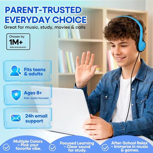 USB C Headphones Bulk 20 Pack for Classroom School Kids, Wholesale Durable On-Ear Headset for Students Teens, Compatible with Chromebook Laptop Tablet Smartphones (HY857C, 20 Mixed) in Kuwait