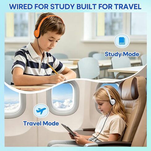 USB C Headphones Bulk 20 Pack for Classroom School Kids, Wholesale Durable On-Ear Headset for Students Teens, Compatible with Chromebook Laptop Tablet Smartphones (HY857C, 20 Mixed) in Kuwait