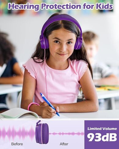 AILIHEN Upgrated USB C Headphones for Kids with Mic, Volume Limit 85dB/94dB in Kuwait