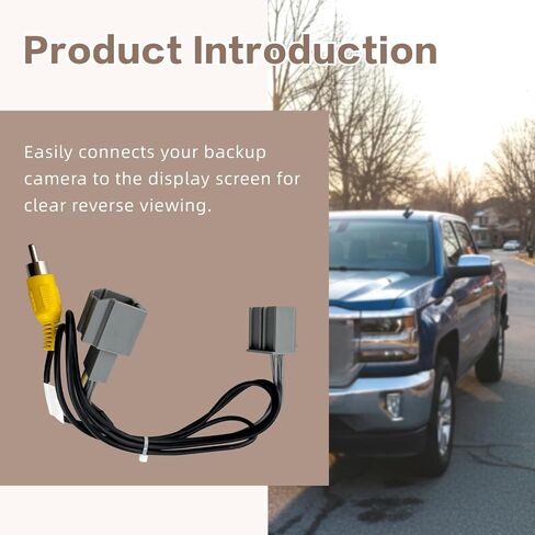 Rearview Backup Camera Video Adapter Connector Harness Fit for Chevrolet Silverado Fit for GMC Sierra 2014 2015 2016 2017 2018 2019 Backup Reverse Camera Wiring Cable 12-PIN in Kuwait