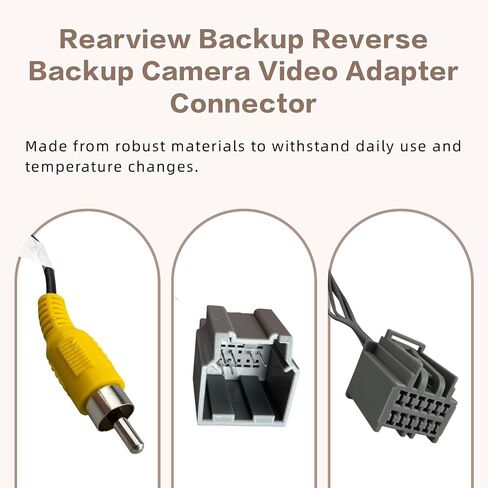 Rearview Backup Camera Video Adapter Connector Harness Fit for Chevrolet Silverado Fit for GMC Sierra 2014 2015 2016 2017 2018 2019 Backup Reverse Camera Wiring Cable 12-PIN in Kuwait