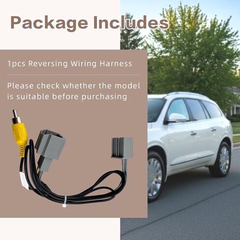 Rearview Backup Camera Video Adapter Connector Harness Fit for Chevrolet Silverado Fit for GMC Sierra 2014 2015 2016 2017 2018 2019 Backup Reverse Camera Wiring Cable 12-PIN in Kuwait