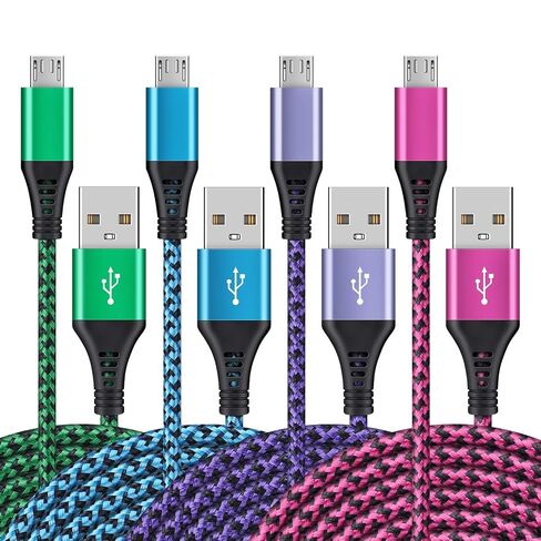 [4Pack/6FT] USB Type C to USB A Cable, 3A Fast Charging Long Android USBC in Kuwait