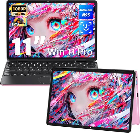 11" Pink 2-in-1 Convertible Touchscreen Laptop for Students & Travel in Kuwait