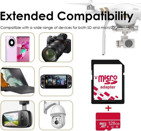 128GB Micro SD Card C10 U3 V30 A2 4K Video for Dash Cam Security Camera Smartphones Tablets & Gaming, High Speed Memory Card （Red in Kuwait