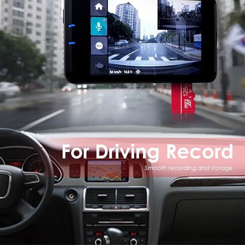 128GB Micro SD Card C10 U3 V30 A2 4K Video for Dash Cam Security Camera Smartphones Tablets & Gaming, High Speed Memory Card （Red in Kuwait