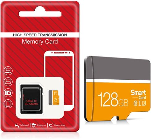 128GB SD Card, High Speed 4K Video for Dash Cam, (Yellow) in Kuwait