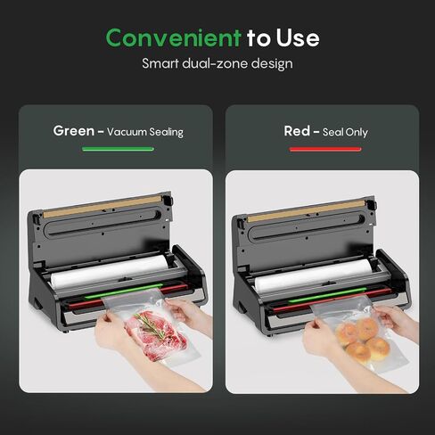 FRESKO Professional Vacuum Sealer V6 with Built-in Bag Roll Storage & Cutter, 2 Rolls Bags Included in Kuwait