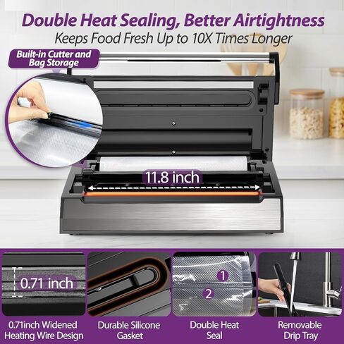 98Kpa Vacuum Food Sealer Machine with AquaLock Technology in Kuwait