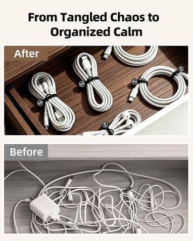 Magnetic Cord Organizer Cable Cord Organizer Magnet Clips Design Patented Silicone Twist Tie Strap Holder Cord Wrap Keepers Reusable Multi-Purpose Home Office School Gifts 10 Pack Black in Kuwait