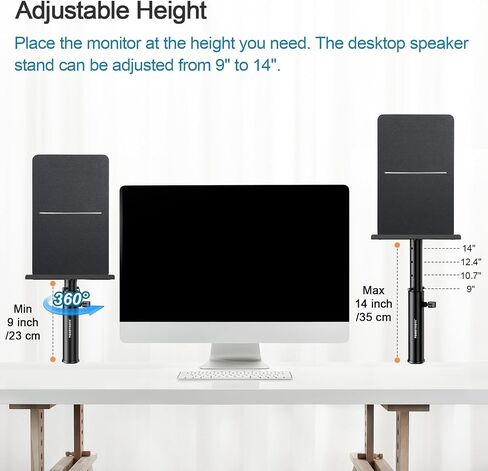 Vondynote Studio Monitor Stands Clamp Speaker Stands with Isolation Pads in Kuwait