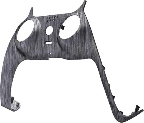 eXtremeRate Brushed Silver Decorative Trim Shell Compatible with p s 5 Controller, Soft Touch DIY Replacement Clip Shell, Custom Plates Cover Compatible with p s 5 Controller with Accent Rings in Saudi Arabia