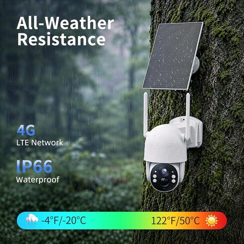 MISECU 4G LTE Cellular Security Cameras Outdoor 2-Pack, 2.5K No WiFi,IP66 in Kuwait
