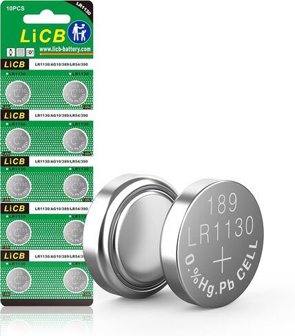 LiCB 10 Pack LR1130 AG10 Battery 1.5V Long-Lasting Alkaline Button Cell Batteries in Kuwait
