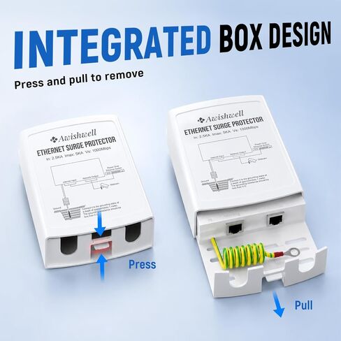 Outdoor Waterproof Ethernet Surge Protector PoE, Gigabit Lightning Arrester in Kuwait