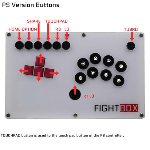 FightBox B7-PS5 Keyboard Button Leverless Arcade Fight Stick Game Controller Compatible With PC/PS3/PS4/PS5 in Kuwait