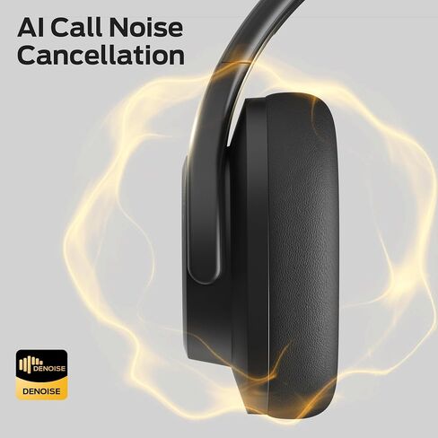 Oraolo Mission 200 Bluetooth Headphones, Over-Ear Bluetooth 5.3 Headset, 3 EQ Modes 60H Playtime, Low Latency HiFi Deep Bass for PC Cellphone Home Black in Kuwait