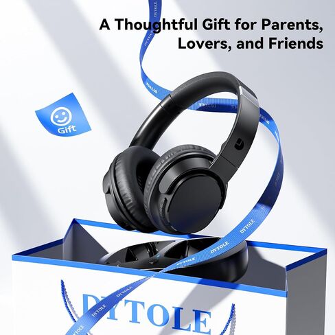 Dytole Wireless Headphones for TV, TV Headphones Wireless for Seniors, Versatile Charging Dock with Transmitter, Instant Audio Sync, 65-Hour Battery Life, Ideal Gift for Parents & Seniors in Saudi Arabia