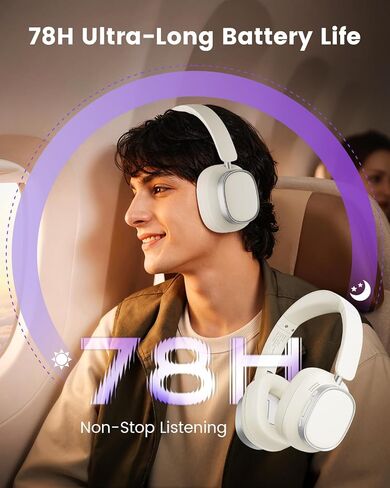 Active Noise Cancelling Headphones,78H Wireless Bluetooth Headphones in Saudi Arabia