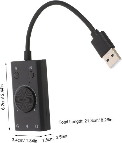 USB External Stereo Sound Card Audio Adapter with Volume Control in Kuwait