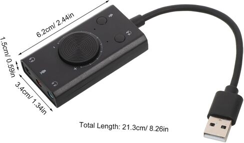 USB External Stereo Sound Card Audio Adapter with Volume Control in Kuwait
