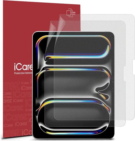 iCarez Screen Protector for iPad Pro 13 inch(M5 2025)(M4 7th Gen 2024) & iPad Air 13 inch(M2 6th Gen 2024/M3 7th Gen 2025 / M4 2026), Anti-Glare Matte Reduce Fingerprint Face ID & Apple Pencil Campatible 2-Pack in Kuwait
