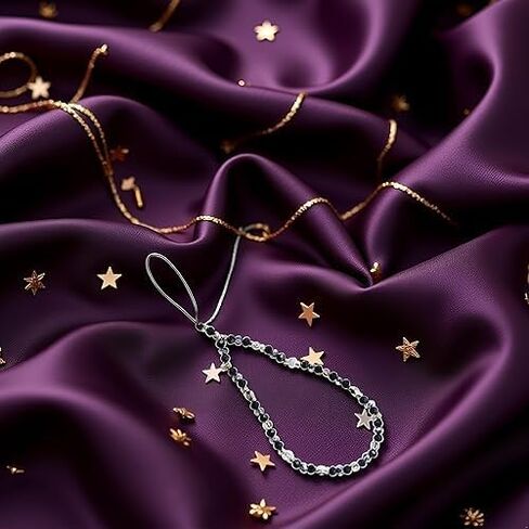 Five-Pointed Star Pendant Beaded Phones Chain,Cute Phone Charms Beaded Phones Strap Romantic Mobile Phone Strap Detachable Lanyard，Décor，Cell Phones Charms (Black) in Kuwait