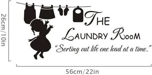 Laundry Room Sign Decals Peel and Stick Wall Lettering Vinyl Art Stickers for Decor in Kuwait