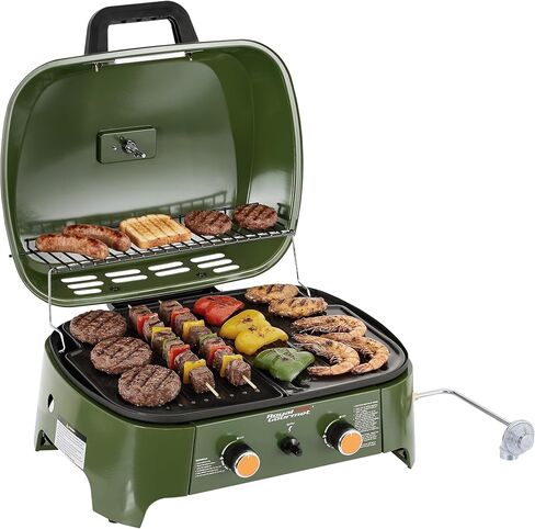 GT2008L Portable 2-Burner Gas Grill Olive Green in Kuwait