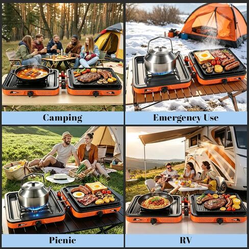 GGC 2 Burner Portable Camping Stove 5-Piece Kit for Camping in Kuwait