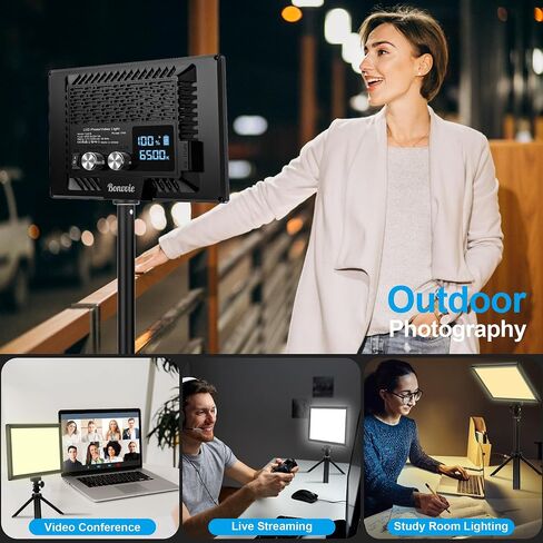15W LED Video Lighting Kit, 9" Camera Light with 5000mAh Battery in Kuwait