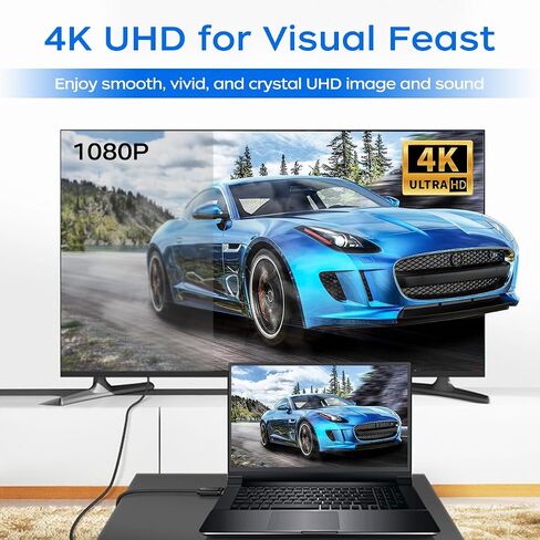 4K Displayport to HDMI Cable 6 Feet 2-Pack in Kuwait