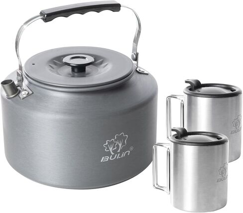 Bulin Camping Kettle, 1.6L Large Portable Stovetop Camp Tea Coffee Pot in Kuwait