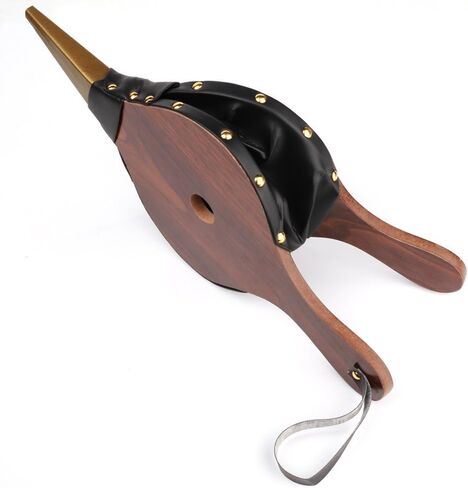 1PCS Brown Wood Fireplace Bellows 15" x 6.5" Outdoor Cooking Fan Air Blower in Kuwait