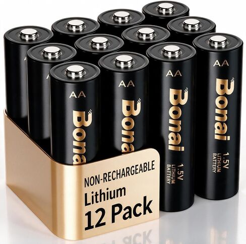 BONAI AA Lithium Batteries 12 Pack 5100mwh【Non-Rechargeable】 in Kuwait