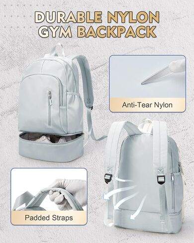 Gym Backpack for Women Men, Lightweight Gym Bag with Shoe Compartment, Waterproof Backpack Sports Essentials with Wet Pocket for Fitness Yoga Sports, Blue in Kuwait