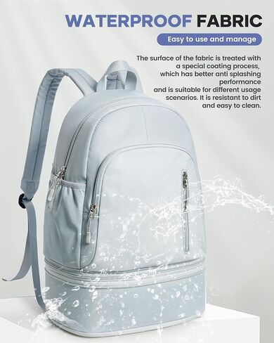 Gym Backpack for Women Men, Lightweight Gym Bag with Shoe Compartment, Waterproof Backpack Sports Essentials with Wet Pocket for Fitness Yoga Sports, Blue in Kuwait