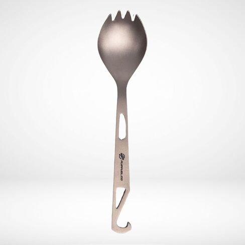 FlipFuel Titanium Spork – Ultralight Backpacking & Camping Utensil, Reusable Travel & EDC Spork with Multi-Function Hook in Saudi Arabia