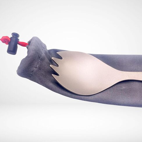 FlipFuel Titanium Spork – Ultralight Backpacking & Camping Utensil, Reusable Travel & EDC Spork with Multi-Function Hook in Saudi Arabia