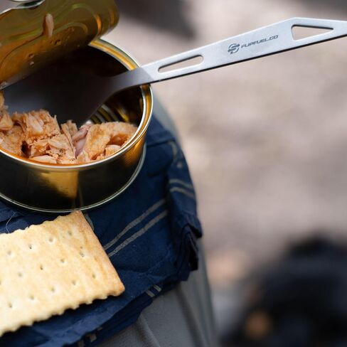 FlipFuel Titanium Spork – Ultralight Backpacking & Camping Utensil, Reusable Travel & EDC Spork with Multi-Function Hook in Saudi Arabia