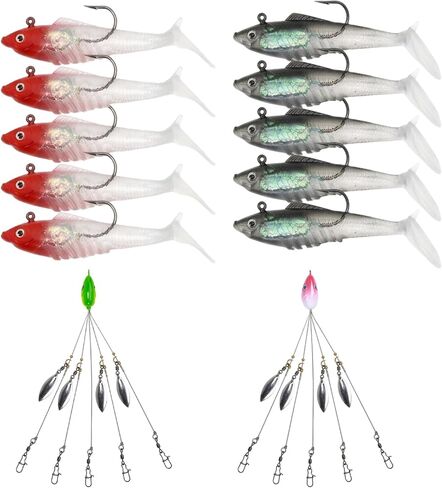 Umbrella Rig Fishing, Umbrella Rigs for Stripers,7 Lure Attachments，Fishing Lures for Saltwater and Freshwater Fishing in Kuwait