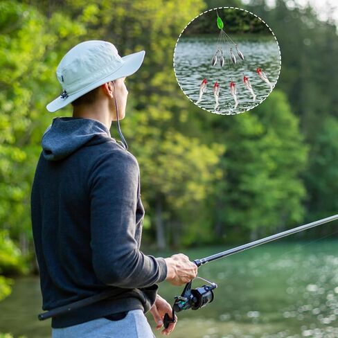Umbrella Rig Fishing, Umbrella Rigs for Stripers,7 Lure Attachments，Fishing Lures for Saltwater and Freshwater Fishing in Kuwait