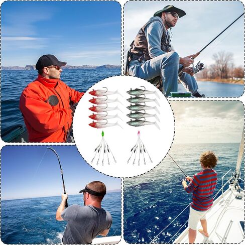 Umbrella Rig Fishing, Umbrella Rigs for Stripers,7 Lure Attachments，Fishing Lures for Saltwater and Freshwater Fishing in Kuwait